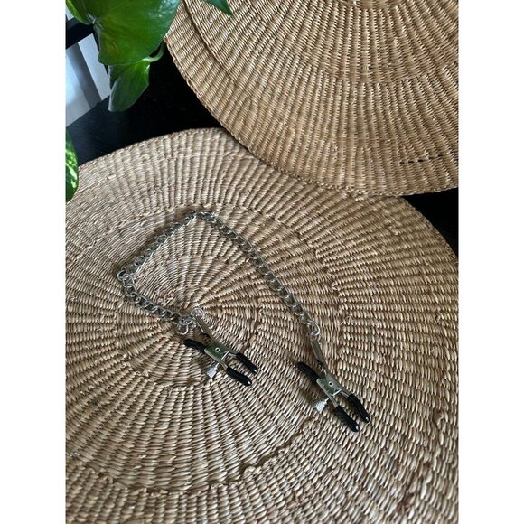Adjustable Metal Chain Accessory with Rubber-Tipped Clips - Picture 1 of 5